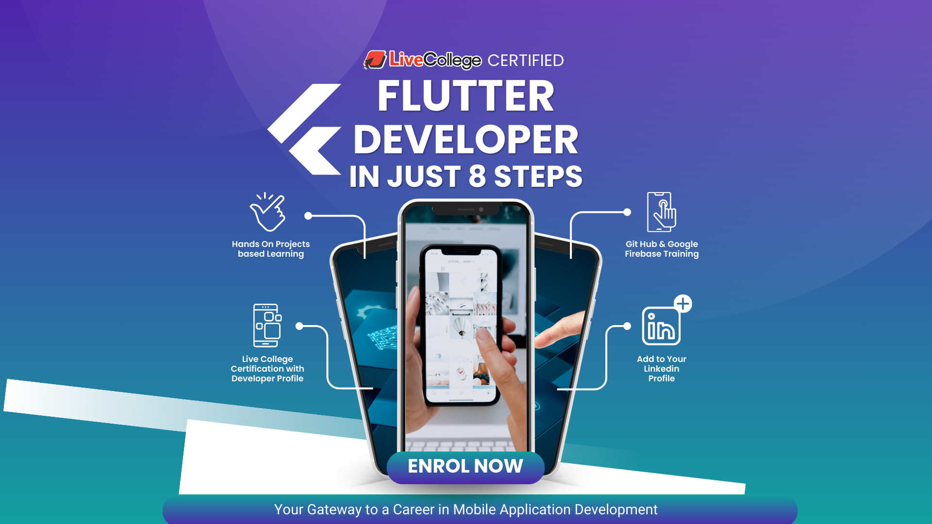 LiveCollege Course Image Flutter Developer